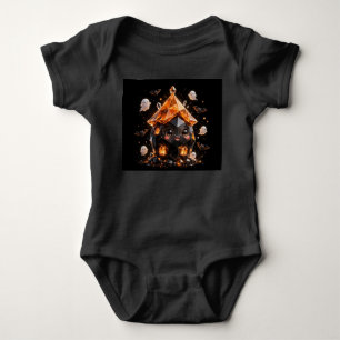 Babies Halloween Crystal Haunted House Baby Bodysuit