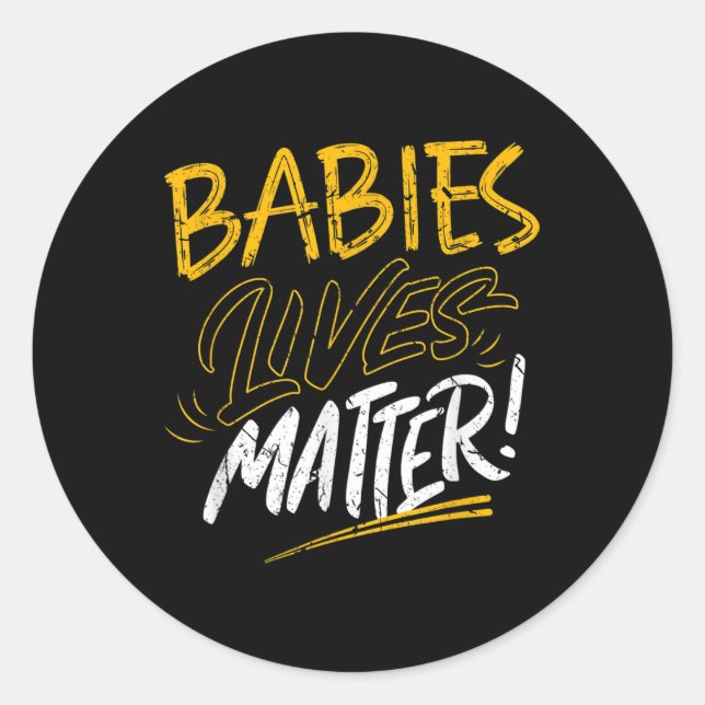 Babies Lives Awareness Month Gift  Classic Round Sticker (Front)