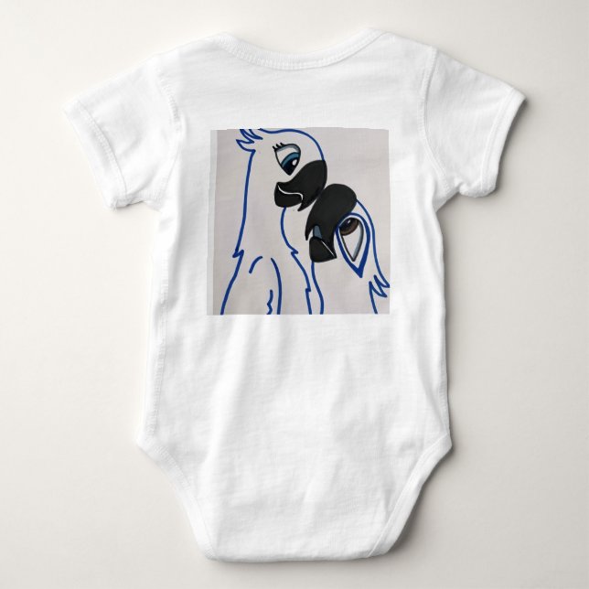 babies' monkeys baby bodysuit (Back)