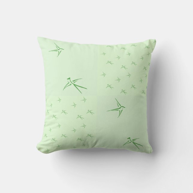 Babies: Swallows/Green (PS4) - Cushion (Front)
