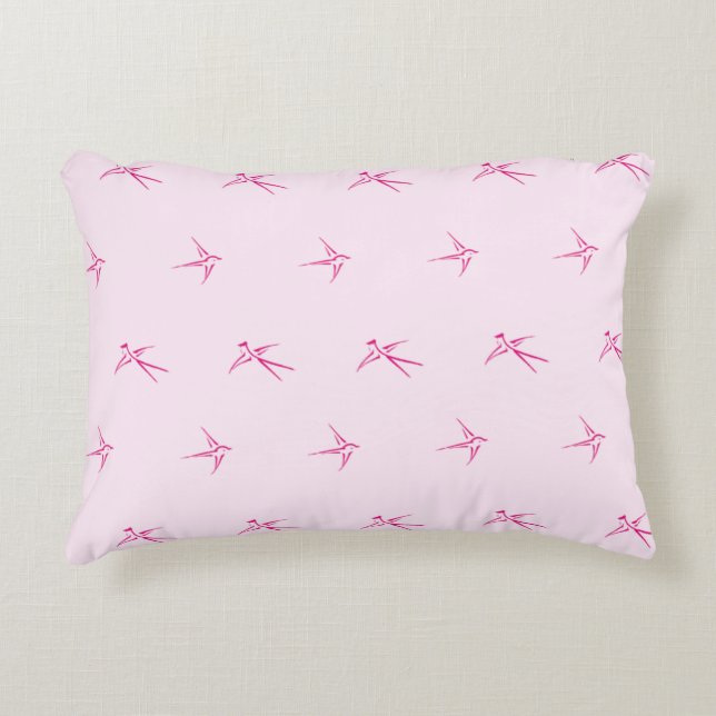 Babies: Swallows/Pink (AP.SW.P.) -  Decorative Cushion (Front)