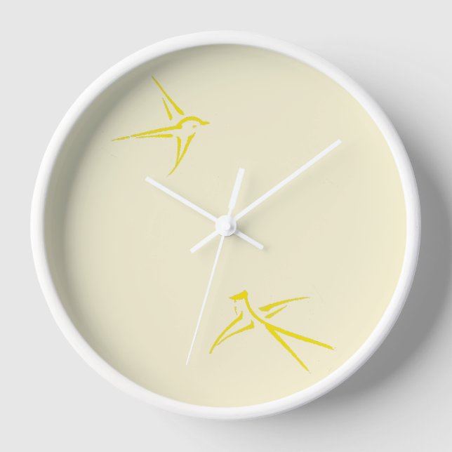 Babies: Swallows/Yellow - Clock (Front)