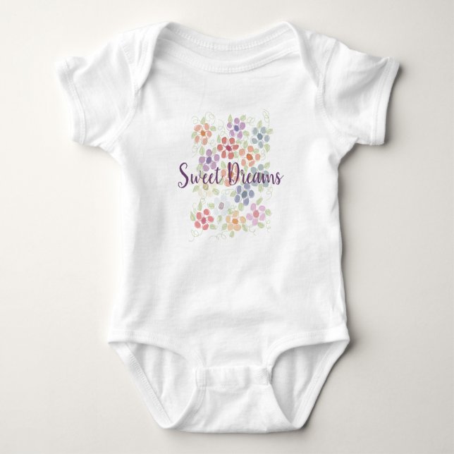 Babies Sweet Dreams Sleepwear Baby Bodysuit (Front)