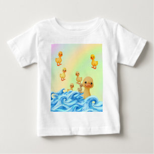 Babies T-Shirt with Mother and baby duck's