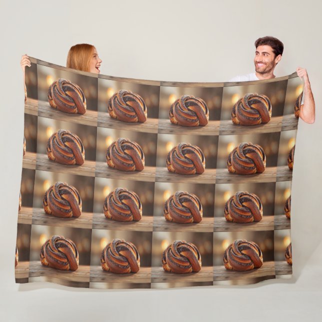 Babka Cake Eastern Europe Tasty Food Photo Fleece Blanket (In Situ)