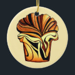 Babka Chocolate Bread Slice Loaf Jewish Bakery Ceramic Tree Decoration<br><div class="desc">Design features an original illustration of a slice of chocolate babka bread, a sweet braided bread popular in Israel, Poland, Ukraine, and Eastern Europe, as well as in American Jewish cuisine. A loaf of babka is a classic bakery staple! Ideal for your favourite foodie. This braided babka slice design is...</div>
