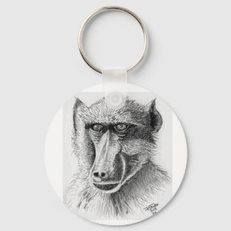 Baboon 5.7 cm Basic Button Key Ring