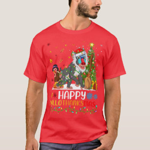 Baboon Animal Lover Funny Happy Baboon HelloThanks T-Shirt