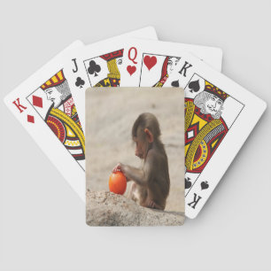 Baboon Baby Playing Cards