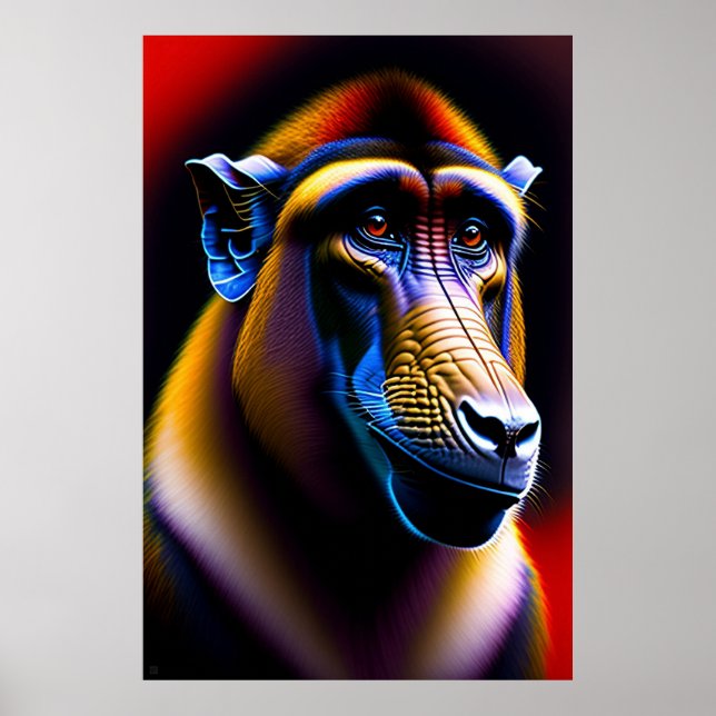 Baboon - Canvas Art Print (Front)