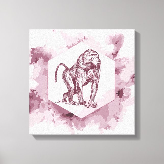 Baboon Canvas Print (Front)