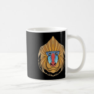 Baboon Face Halloween Scary Baboon Monkey Coffee Mug