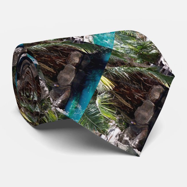 Baboon In Paradise, Neck Tie (Rolled)