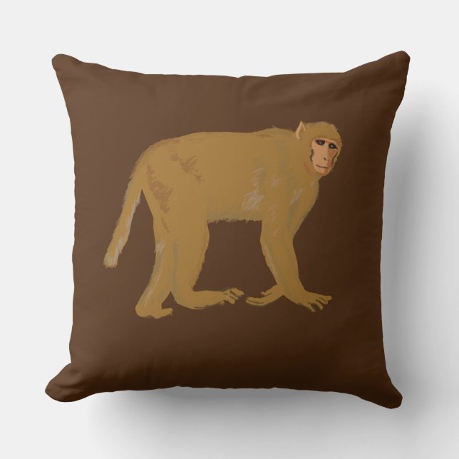  Baboon Monkey Art  Cushion (Front)