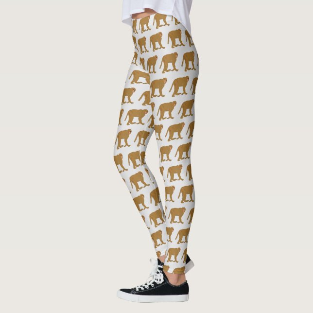 Baboon Monkey Art  Leggings (Left)