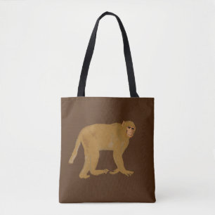 Baboon monkey art tote bag