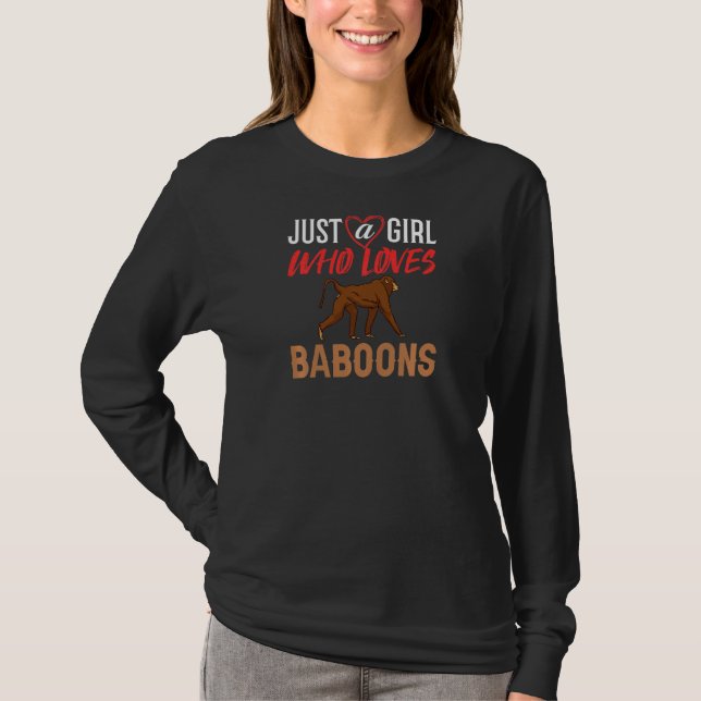 Baboon Monkey  Cute Animal Monkeys  1 T-Shirt (Front)