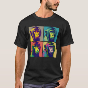 Baboon Pop Illustration Colorful Animal Women Men T-Shirt