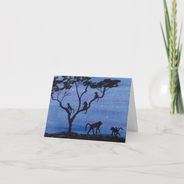 Baboons Thank You Card (Front)