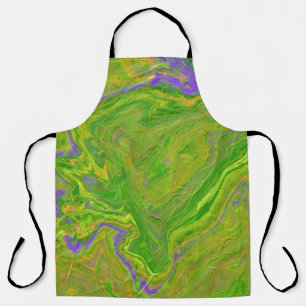 Babs 2 Bright Green Abstract Apron