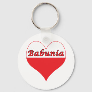 Babunia Polish Heart Key Ring