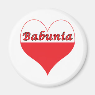 Babunia Polish Heart Magnet