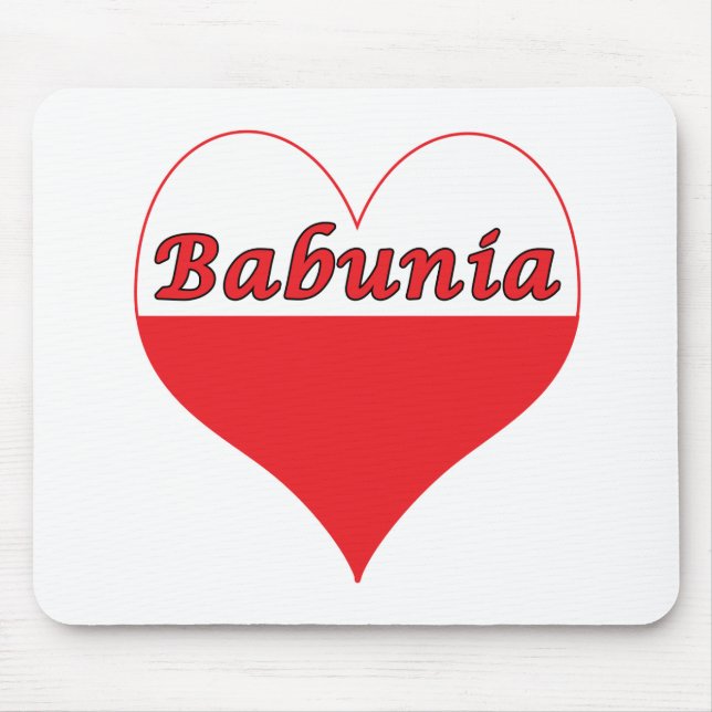 Babunia Polish Heart Mouse Pad (Front)