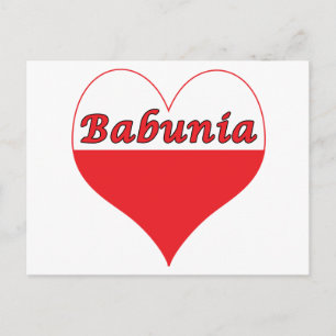 Babunia Polish Heart Postcard