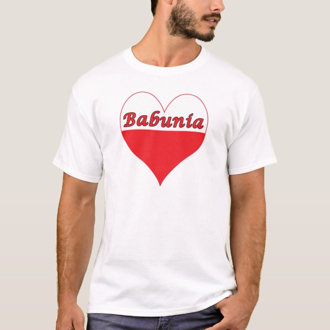 Babunia Polish Heart T-Shirt (Front)