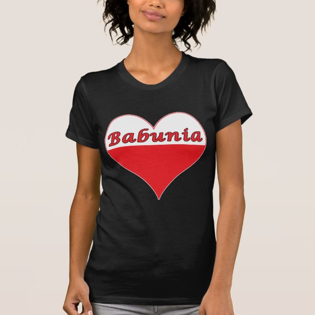 Babunia Polish Heart T-Shirt (Front)
