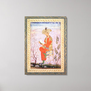 Babur  Reading, Mughal Canvas Print