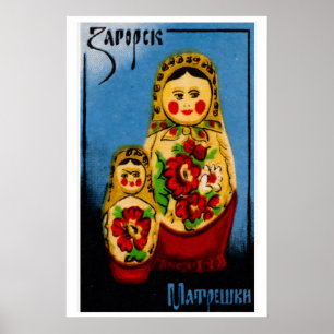 Babushka Doll - Matchbox Print - Czech Wall Art
