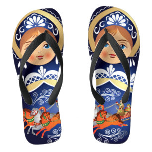 Babushka Matryoshka  Russian Doll Jandals