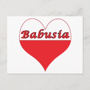 Babusia Polish Heart Postcard