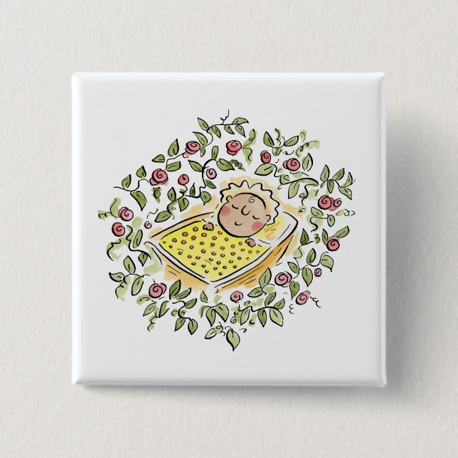 Baby 15 Cm Square Badge (Front)