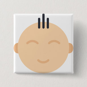 baby 15 cm square badge