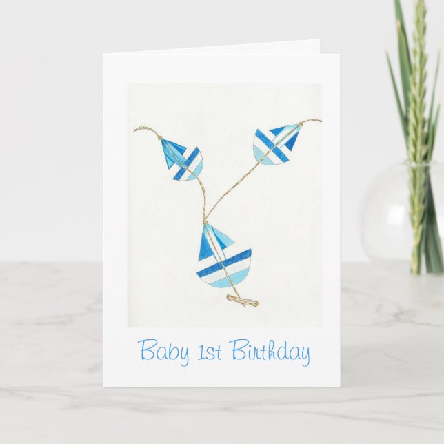 Baby 1st Birthday Card (Front)