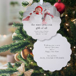 Baby 1st Christmas Birth Stats Photo Overlay<br><div class="desc">Baby 1st Christmas Birth Stats Photo Overlay. This handy all-in-one has your birth announcement and Christmas wishes along with a photo of your new arrival with the most precious gift of all and birth stats on the front and your greeting and names on the back, ready for your recipients to...</div>