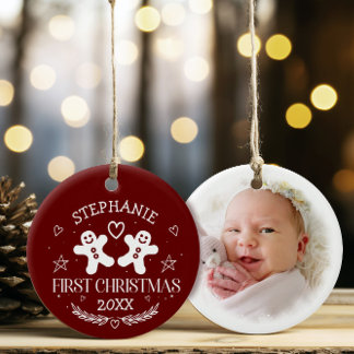 Baby 1st Christmas Holiday accent Ceramic Tree Decoration