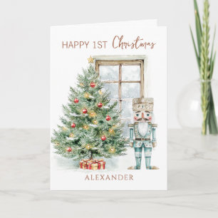 Baby 1st Christmas Nutcracker Tree Card