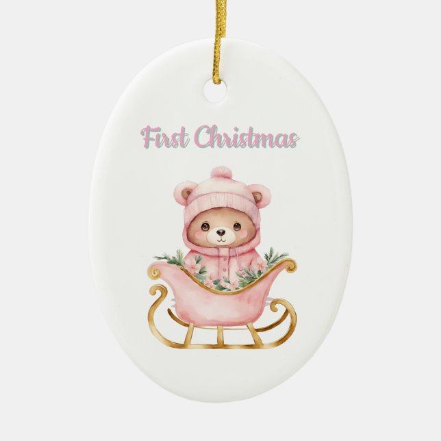 Baby 1st Christmas Ornament (Front)