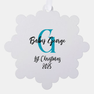 baby 1st Christmas Paper Ornament Card