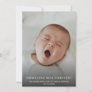  Baby 2 Photo Birth  Announcement