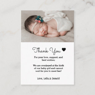 Baby 4 photo Birth Announcement card New Baby card