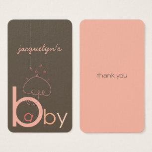 Baby "a" in B Pink Girl Baby Shower DIY Gift Tag