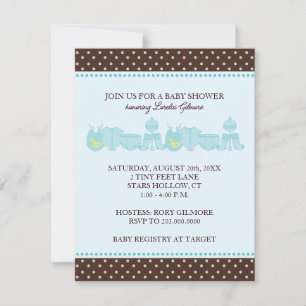 Baby Accessories Shower Invitations {Blue}