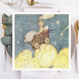 Baby Adventures with the Moon Paper Napkin