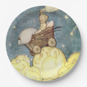 Baby Adventures with the Moon Paper Plate