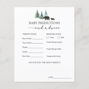 Baby Advice and Predictions Card