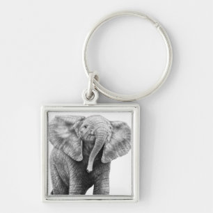 Baby African Elephant Keychain